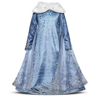 Girls Elsa Anna Costume Kids Birthday Floral Dress Children Snow Queen Performance Fantasy Princess Evening Halloween Costumes