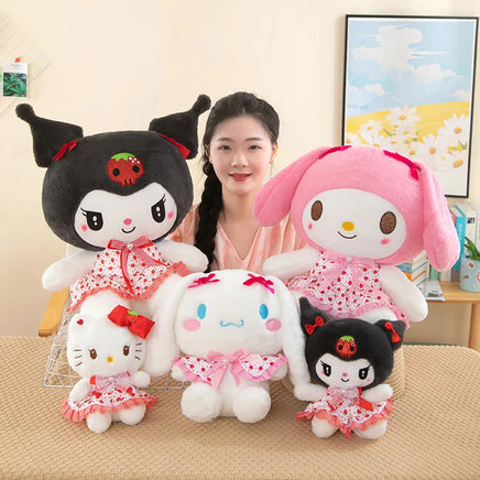 Lusy Store LLC Kawali Kuromi Hello Kitty My Melody Cinnamoroll Pillow Plush Toys Stuffed Doll for Kids Christmas Gift Plush