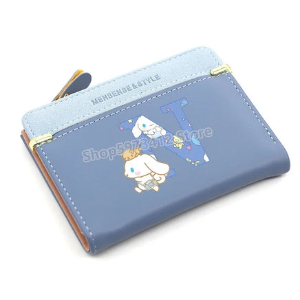 Cute Cinnamoroll Wallets Women Coin Purse Cartoon Sanrios Anime Pu Casual Money Bag Clutch Card Holder Wallet with Buttons Gift kt1081