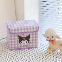 Sanrio Desktop Storage Box Hello Kitty Cinnamoroll Kuromi Toy Organizer Basket Sundries Underwear Cosmetic Stationery Organizer Kuromi