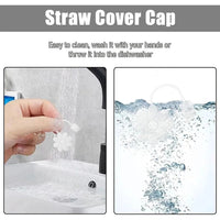 1-19pcs Cartoon 3D Halloween Series Stanley Straw Covers Reusable 10mm Straw Topper Compatible With Dust-Proof Straw Tips Lid