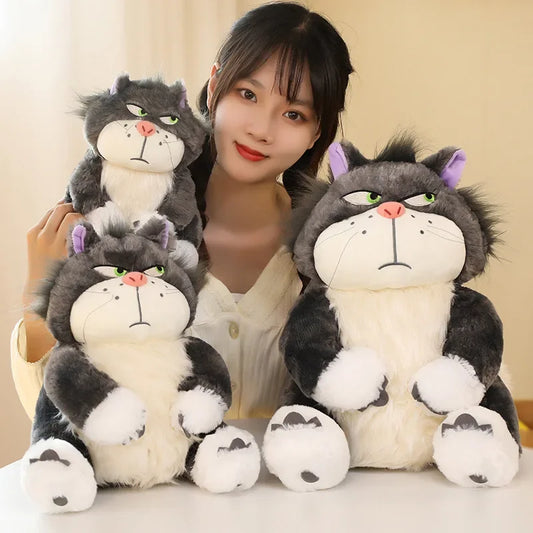 Lusy Store LLC Cinderella Lucifer Cat Plush Toys Soft Anime Cartoon Princess Stuffed Animals Gifts Plush
