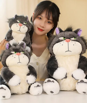 Lusy Store LLC Cinderella Lucifer Cat Plush Toys Soft Anime Cartoon Princess Stuffed Animals Gifts Plush