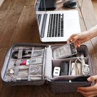 Cable Storage Bag Waterproof Digital Electronic Organizer Portable USB Data Line Charger Plug Storage Bag Travel Cable Organizer Lusy Store