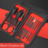 7/10/12/18/20/24PCS Set Professional Manicure Set Kits Stainless Steel Fingernail Toenail Clippers Set with Leather Portable Lusy Store