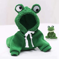 Cute Dog Hoodie Frog Shape Dog Coats Pet Halloween Cosplay Costume Pet Clothes for Puppies Cat