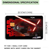 Amine S-Star-W-Wars Anime Cartoon Bear Skin Sticker Film Tape Case For Big Credit Debit Card Front Side Lusy Store