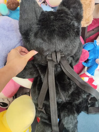 Black Cat Backpack Plush Jiji Plush Soft Stuffed Animal Cute Decor Toy Gifts