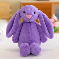 Easter Plush Bunny | Soft Long-Eared Rabbit Doll | 12 in | Lusy Store Purple 12"