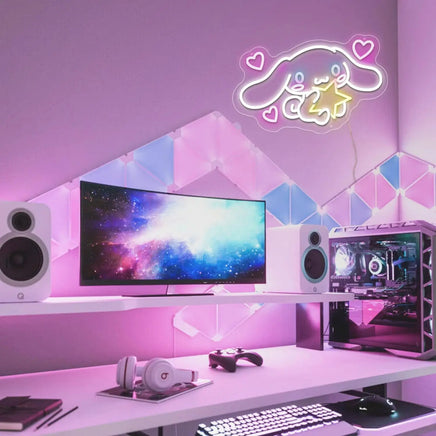 Lusy Store LLC Cinnamoroll Neon Sign Cute LED Neon for Bedroom Room Decor Gift Neon Sign