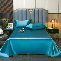 High End Satin Sheets, Soft And Comfortable Solid Color Sheets, Luxurious Single And Twin Bed Sheets mei li lan