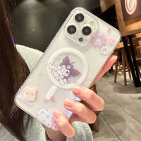 Kuromi Cinnamoroll MagSafe Magnetic Phone Case for iPhone 16 15 14 13 12 Pro Max A
