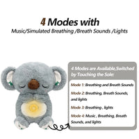 Elephant Plush Toy – Soothing Breathing Companion – Music & Light – Lusy Store Koala 10"-13"