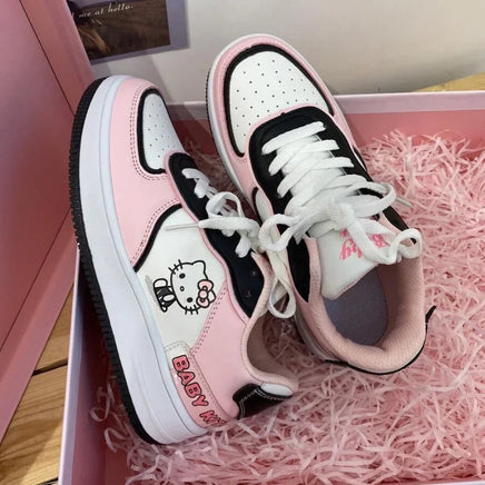 Hello Kitty Cute Pink Sneakers for Women - Harajuku Skateboard Shoes