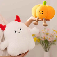 18~30cm Kawaii Halloween Pumpkin Ghost Plush Toy Plushie Soft Plant Stuffed Doll Holidays Props Decorative Throw Pillow for Kids