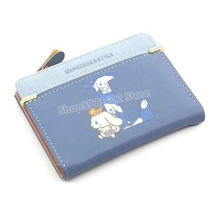 Cute Cinnamoroll Wallets Women Coin Purse Cartoon Sanrios Anime Pu Casual Money Bag Clutch Card Holder Wallet with Buttons Gift kt1079