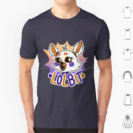 Lolbit T Shirt Cotton Men Women DIY Print Fnaf Lolbit Game Horror Five Nights At Video Game Fnaf Lolbit Animatronic Cute M-Tee-Navy
