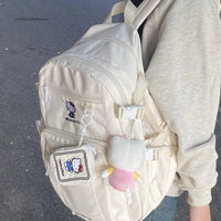 Sanrio Hello Kitty College Style Student Schoolbag Cartoon Korean Large Capacity White Backpacks Y2k Teenage Girl Fashion Bags Lusy Store