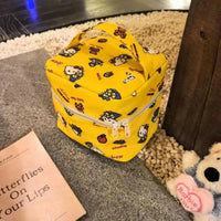 Kawaii Hello Kitty New Cosmetic Bag Portable Hand-Held Large-Capacity Storage Bag Cartoon Travel Toiletry Bag Girls Makeup Bag A1
