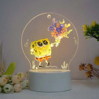 SpongeBob SquarePants Patrick Star Peripheral Cartoon Animation Creative Night Light 3D Children's Room Decorative Light style-7 usb warm color