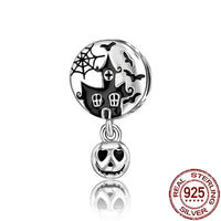 Gothic 2025 Charms 925 Sterling Silver Halloween Nightmare Skull Skeleton Beads Fit Snake Chain Bracelet Necklace DIY Jewelry OMT1030