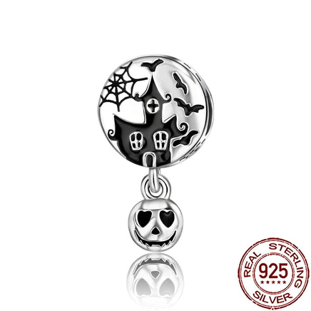 Gothic 2025 Charms 925 Sterling Silver Halloween Nightmare Skull Skeleton Beads Fit Snake Chain Bracelet Necklace DIY Jewelry OMT1030