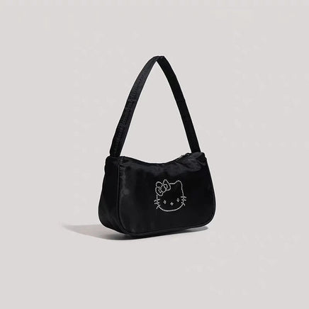 Kawaii Hello Kitty Diamond Tote Sanrio KT Handbags Dumpling Handbags Fashion Shoulder Armpit Bags Women's Satchel Backbags Gifts Hello kitty