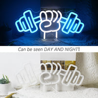 Lusy Store LLC Fitness Neon Sign Dumbbell LED Light Gym Art Wall Decoration Neon Sign