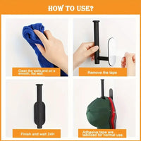1/2pcs Stainless Steel Cap Hook For Wall, Minimalist No Drilling Hat Organizer, Household Storage Organizer Lusy Store