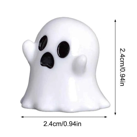 Halloween Miniature Ornament Pumpkin Resin Figurines Ornaments Ghost DIY Fairy Halloween Garden Adornments Ghost Doll Miniature 04 CHINA