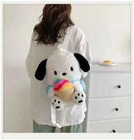 24 Styles Sanrio Plush Doll Kawaii Cinnamorol Plush Stuffed Backpack Girl's Cartoon Bag Gift Bag Girlfriend Child Birthday Gift 18 33X27X10cm