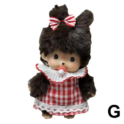 Monkey Plush Toy Keychain – Soft & Kawaii 9.8" Stuffed Pendant – Lusy Store Red skirt baby