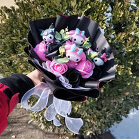 Lusy Store LLC Hello Kitty Bouquet Kuromi My Melody Plush Toys Kawaii Gifts Bouquet