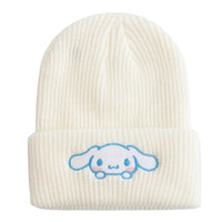 Hello Kitty Beanie Hat Women Cute Cartoon Cinnamoroll Melody Kuromi Winter Knitted Cap Cinnamoroll White 54cm-58cm