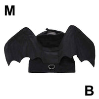 1Pcs Halloween Cute Pet Clothes Black Bat Wings Harness Costume Cosplay Cat Dog Halloween Party for Pet Supplies B
