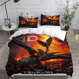 How to Train Your Dragon Bedding Sets Comforter Quilt Bed Cover Duvet Cover Pillow Case 2-3 Pieces Sets Kids Adult Size Lusy Store