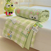 Sanrio Hello Kitty Cartoon Cinnamoroll Kuromi Summer Quilt Washable Air Conditioner Machine Washable Soft Comfortable Blanket Lusy Store
