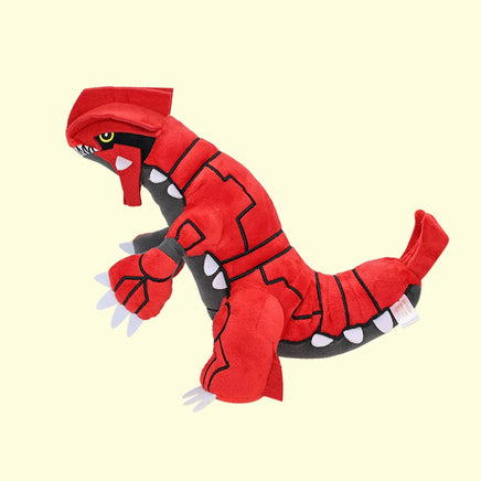 Lusy Store LLC Pokemon Groudon Plush Doll Cartoon Red Elf Soft Stuffed Kawaii Dinosaur Gift Plush