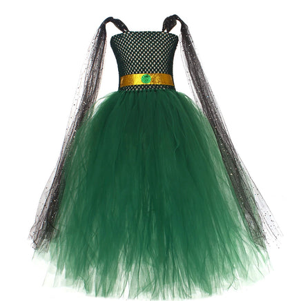 Girls Green Medusa Costume with Headpiece for Kids Halloween Medusa Dresses Greek Roman Kids Fancy Gown Tutu Dress Cosplay just dress