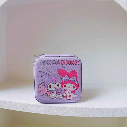 Kuromi Cinnamoroll Cartoon Jewelry Storage Box - Travel PU Organizer My Melody B