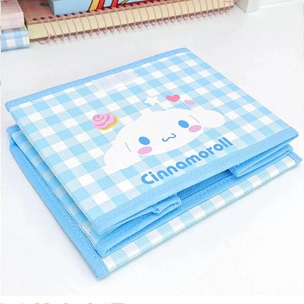 Sanrio Desktop Storage Box Hello Kitty Cinnamoroll Kuromi Toy Organizer Basket Sundries Underwear Cosmetic Stationery Organizer