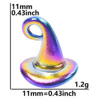 20pcs Antique Silver Color Halloween Witch Hat Charm Pendants Fit Necklace Bracelet Handmade Jewelry Making Supplies Accessories R857