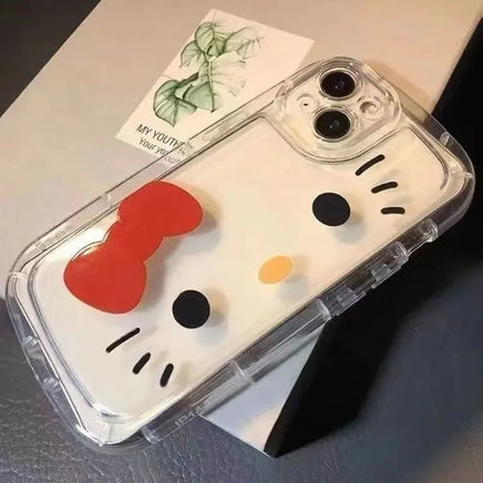 Sanrio Hello Kitty Phone Case For iPhone 16 15 14 13 12 11 Pro Max MINI Transparent Air Cushion Soft Case Anti drop Girl Y2K Lusy Store
