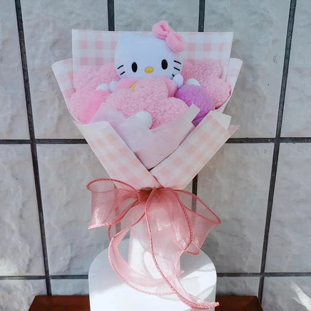 Kuromi My Melody Cinnamoroll Hello Kitty Plush Bouquet Woman Valentine's Day Girls Christmas Gifts Cartoon Bouquet-9