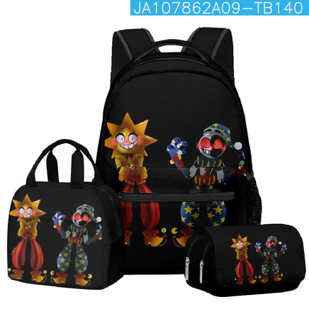 Trendy Popular Novelty sundrop FNAF 3D Printed 3pcs/Set student School Bags Travel Notebook Backpack Lunch bag Pencil Case Lusy Store