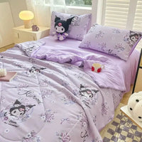 Hello Kitty Kawaii Summer Quilt Anime Cartoon Bedding Quilt Cover Student Bedding Soft Microfiber Bedspread Lightweight Coverlet Lusy Store