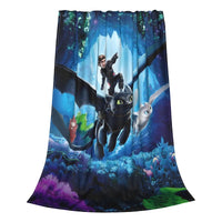 How to Train Your D-ragon Blankets Flannel Novelty Breathable Throw Blanket for Bedspread Spring Autumn