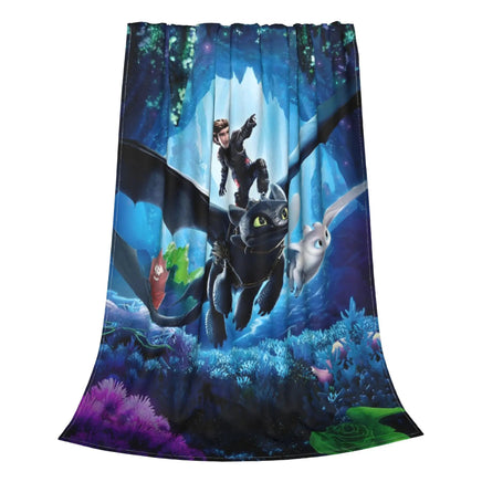 How to Train Your D-ragon Blankets Flannel Novelty Breathable Throw Blanket for Bedspread Spring Autumn