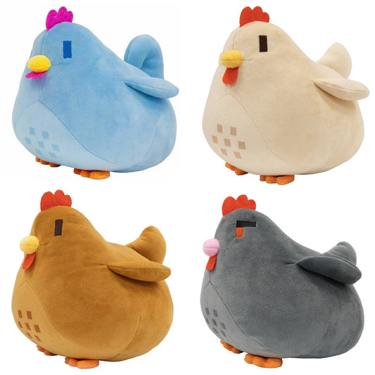 Lusy Store LLC Stardew Valley Plush Chicken Soft Stuffed Animal Kawaii Cartoon Toy Baby Companion Throw Pillow Gift Plush