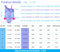 Hello Kitty Girls Swimsuit Mermaid Fish Scale One-Piece Bathing Suits Children's Dresses Kids Wear Summer Swimwear Beach Suit